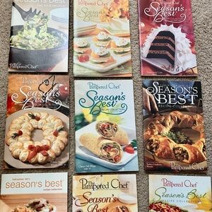 Lot of 9 The Pampered Chef Season’s Best recipe books